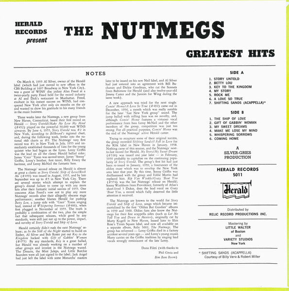 The Nutmegs : Greatest Hits (LP, Comp)