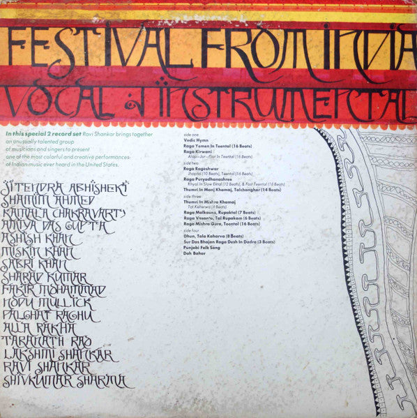 Ravi Shankar : Ravi Shankar's Festival From India (2xLP, Album, All)