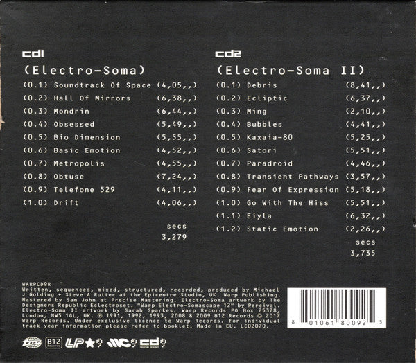 B12 : (Electro-Soma) + (Electro-Soma II) (CD, Album, RE, RM + CD, Comp, RM + RP, Jew)
