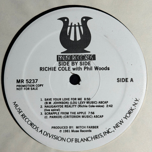 Richie Cole With Phil Woods : Side By Side (LP, Album, Promo)