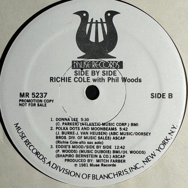 Richie Cole With Phil Woods : Side By Side (LP, Album, Promo)