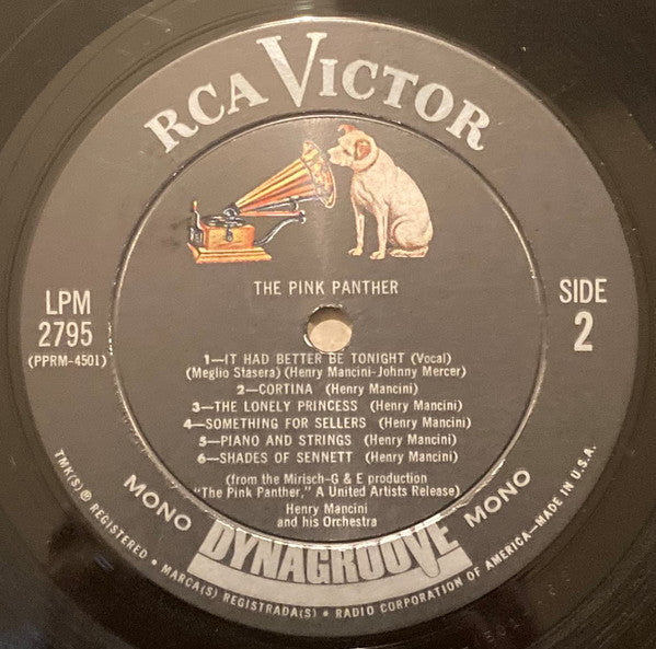 Henry Mancini : The Pink Panther (Music From The Film Score) (LP, Album, Mono, Ind)