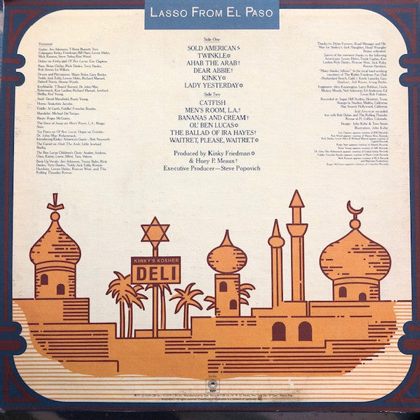 Kinky Friedman : Lasso From El Paso (LP, Album, Ter)