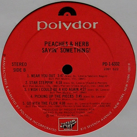 Peaches & Herb : Sayin' Something! (LP, Album)
