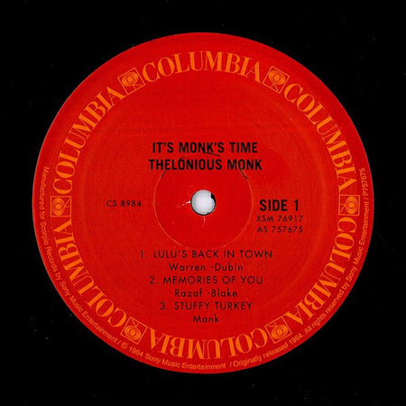 Thelonious Monk : It's Monk's Time (LP, Album, RE, 180)