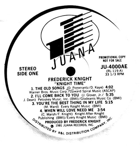 Frederick Knight : Knight Time (LP, Album, Promo)