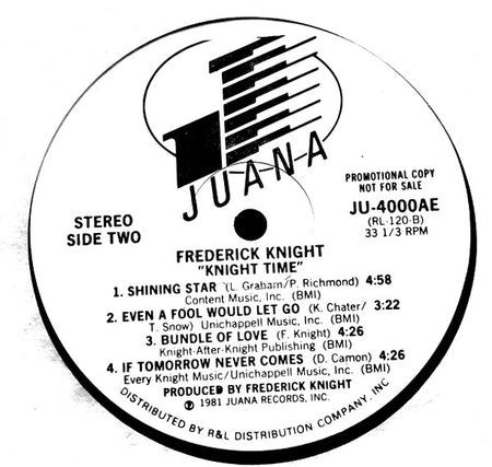 Frederick Knight : Knight Time (LP, Album, Promo)
