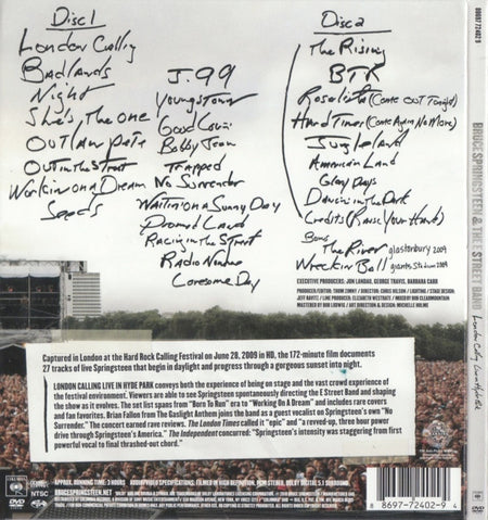 Bruce Springsteen & The E-Street Band : London Calling Live In Hyde Park (2xDVD-V, Multichannel, NTSC)