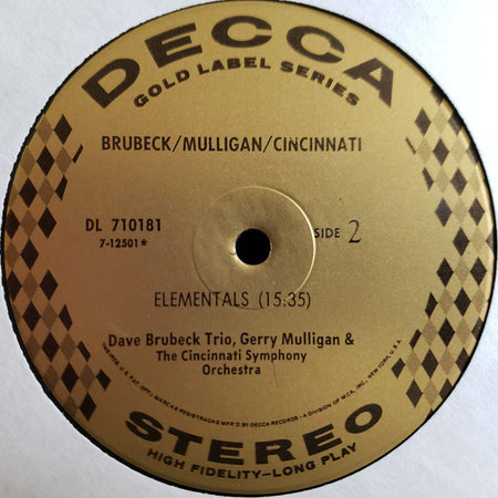 The Dave Brubeck Trio Featuring Gerry Mulligan & Cincinnati Symphony Orchestra conducted by  Erich Kunzel : Brubeck/Mulligan/Cincinnati (LP, Album)