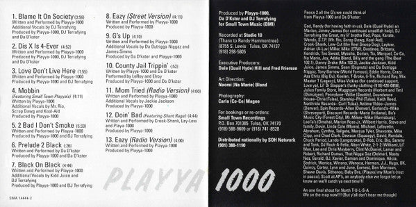 Playya 1000 With The D'kster : Blame It On Society? (CD, Album, RE)