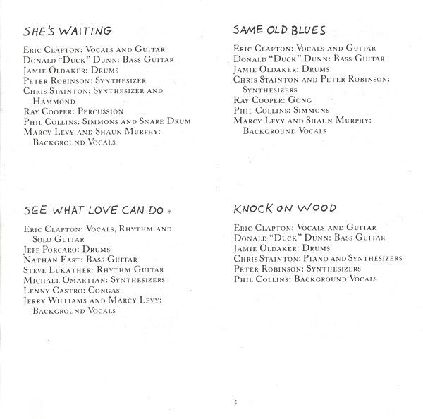 Eric Clapton : Behind The Sun (CD, Album, RP)