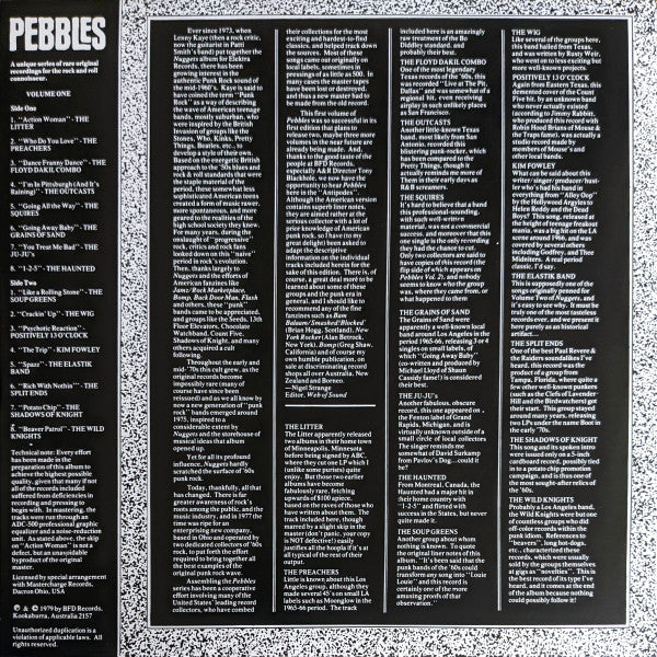 Various : Pebbles Vol. One   (LP, Comp, Ltd, RE, Unofficial)