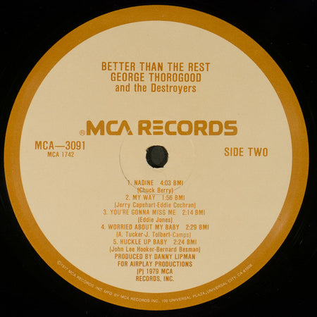 George Thorogood & The Destroyers : Better Than The Rest (LP, Album, RE, Glo)