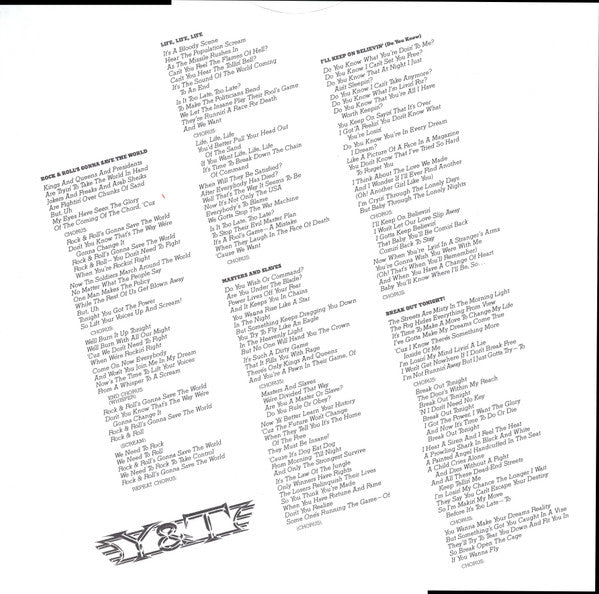 Y & T : In Rock We Trust (LP, Album)