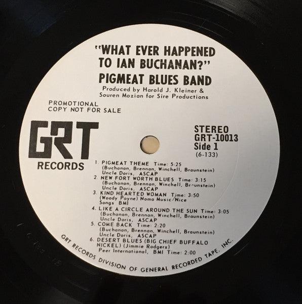 The Pigmeat Blues Band : What Ever Happened To Ian Buchanan (LP, Album, Promo)