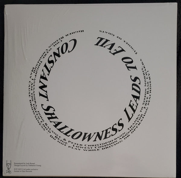 Coil : Constant Shallowness Leads To Evil (2xLP, Album, RE)