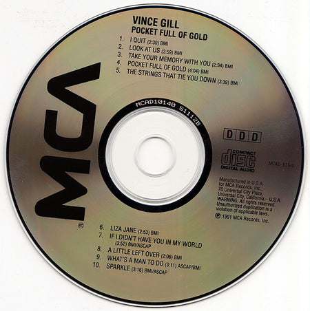 Vince Gill : Pocket Full Of Gold (CD, Album)
