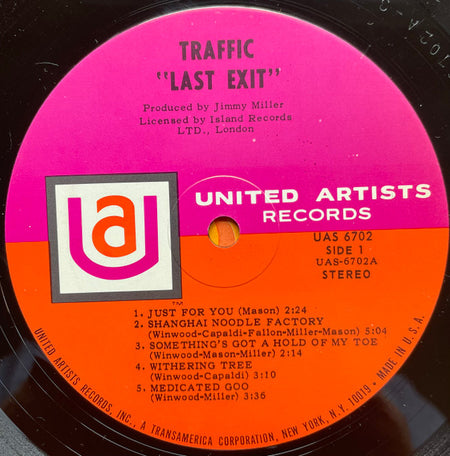 Traffic : Last Exit (LP, Album, Ind)