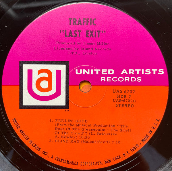 Traffic : Last Exit (LP, Album, Ind)