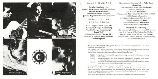 10,000 Maniacs : In My Tribe (CD, Album, RE, Abr)