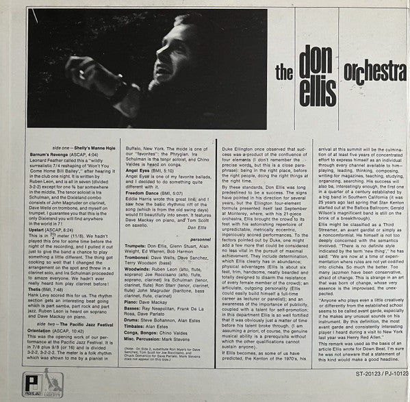 The Don Ellis Orchestra : Live In 3⅔/4 Time (LP, Album, Gat)