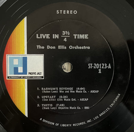 The Don Ellis Orchestra : Live In 3⅔/4 Time (LP, Album, Gat)
