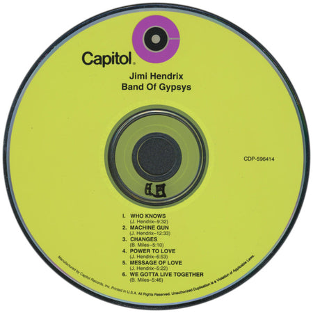 Jimi Hendrix : Band Of Gypsys (CD, Album, Club, RE, Spe)