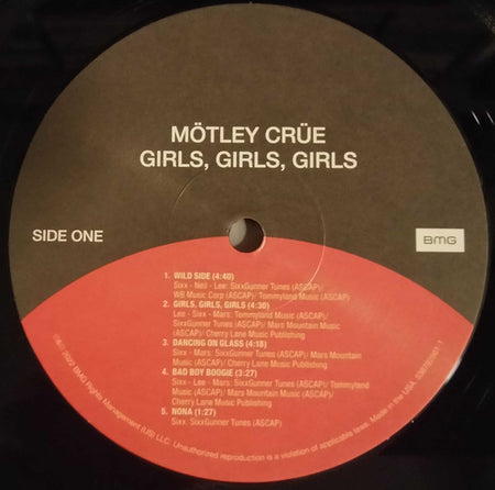 Mötley Crüe : Girls, Girls, Girls (LP, Album, RE, RM, 40t)