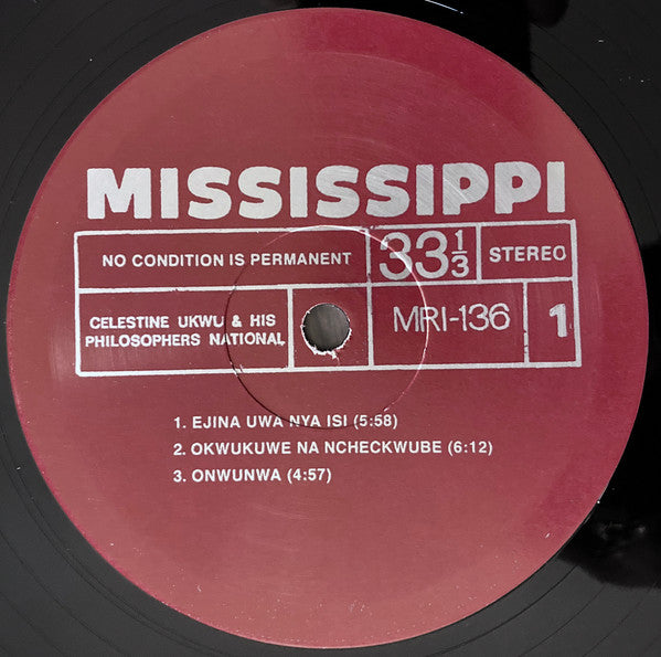 Celestine Ukwu And His Philosophers National* : No Condition Is Permanent (LP, Comp, RM, 160)