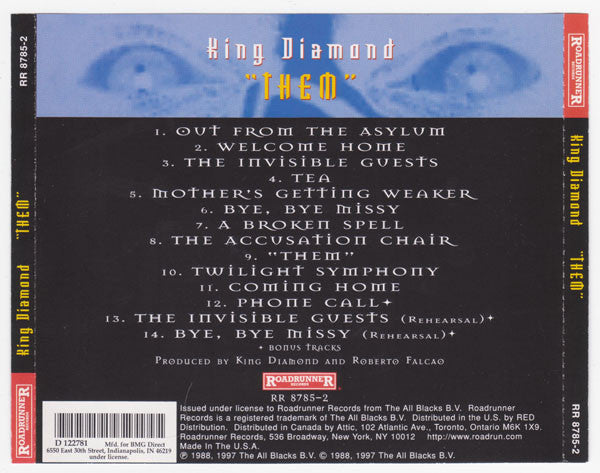 King Diamond : "Them" (CD, Album, Club, RE, RM, RP, Gol)