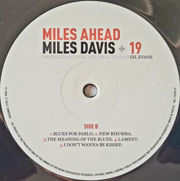 Miles Davis + 19 : Miles Ahead (LP, Album, RE, 180)