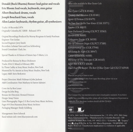 Blue Öyster Cult : Secret Treaties (CD, Album, RE, RM)