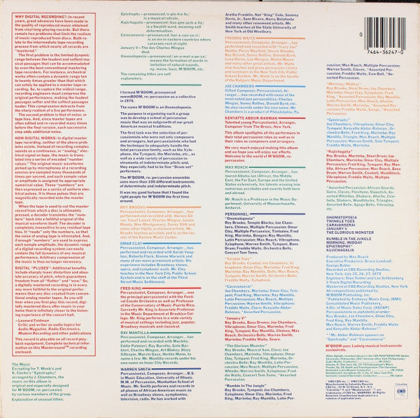 Max Roach, M'Boom Re:percussion Ensemble : M'Boom (LP, Album, Aud)
