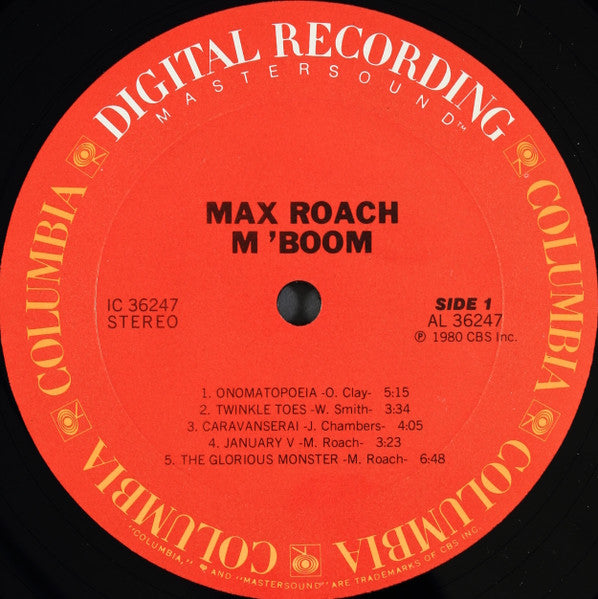 Max Roach, M'Boom Re:percussion Ensemble : M'Boom (LP, Album, Aud)