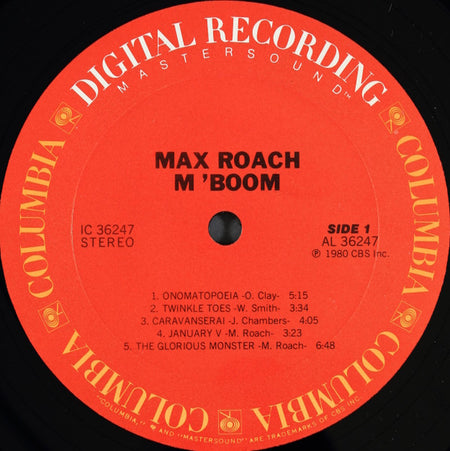 Max Roach, M'Boom Re:percussion Ensemble : M'Boom (LP, Album, Aud)