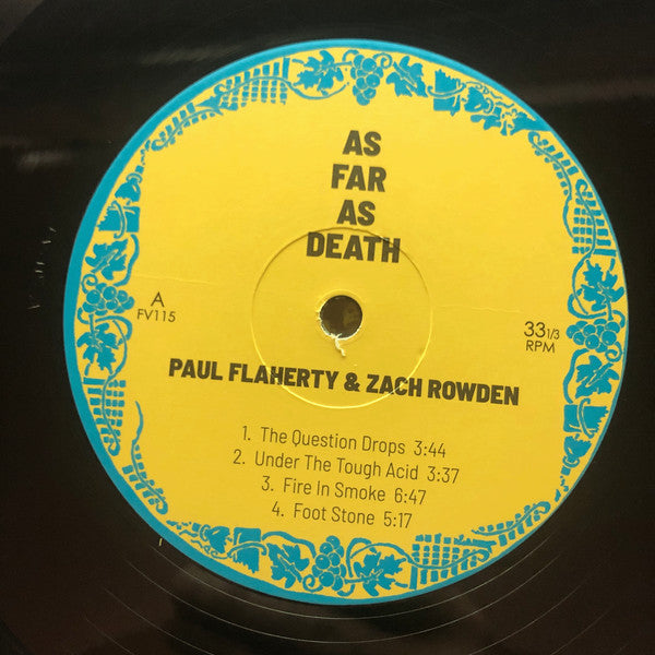 Paul Flaherty & Zach Rowden : As Far As Death (LP, Album)
