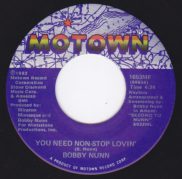 Bobby Nunn : Got To Get Up On It / You Need Non-Stop Lovin (7", Single)