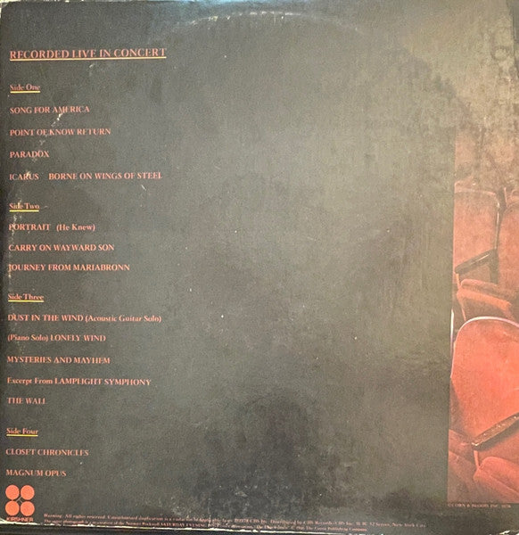 Kansas (2) : Two For The Show (2xLP, Album, Ter)