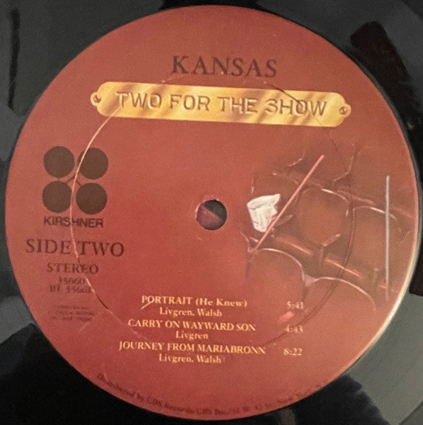 Kansas (2) : Two For The Show (2xLP, Album, Ter)