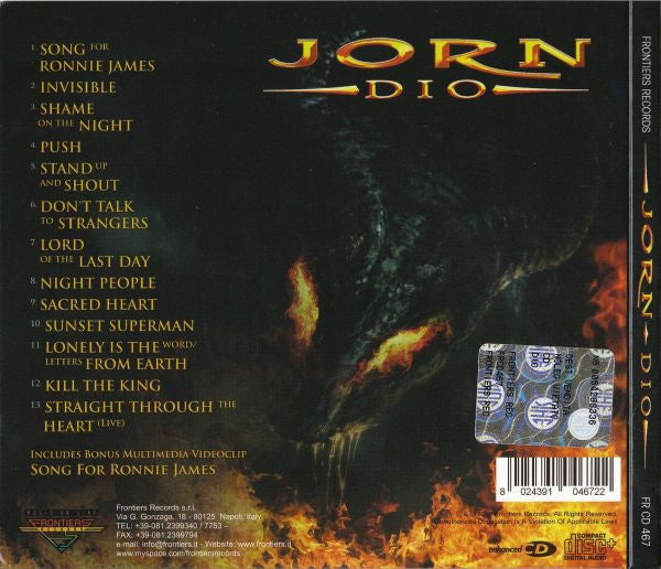 Jorn (4) : Dio (CD, Album, Enh, Dig)