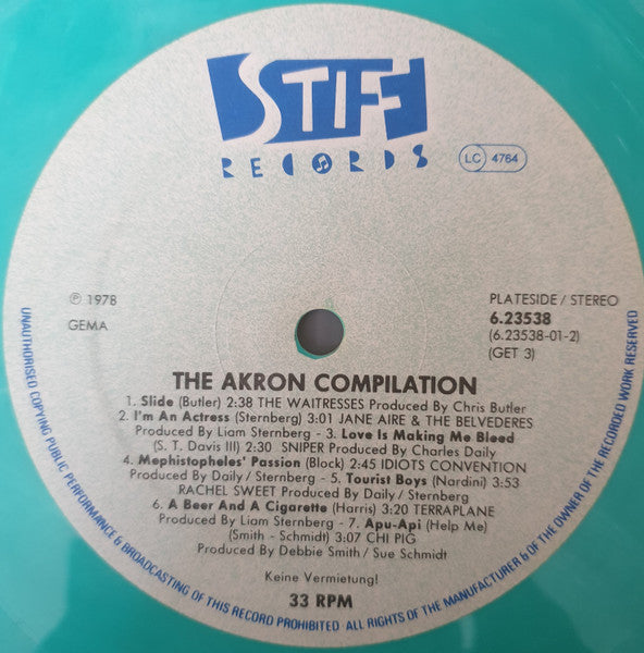 Various : The Akron Compilation (LP, Album, Comp, RE, Blu)