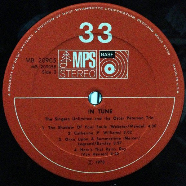 The Oscar Peterson Trio + The Singers Unlimited : In Tune (LP, Album, PRC)