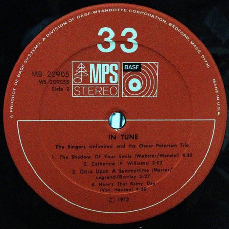 The Oscar Peterson Trio + The Singers Unlimited : In Tune (LP, Album, PRC)