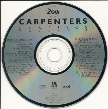 Carpenters : Classics Volume 2 (2xCD, Comp)