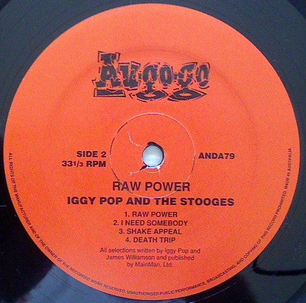 The Stooges : Raw Power (LP, Album, RE)