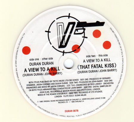 Duran Duran : A View To A Kill (7", Single, Gat)