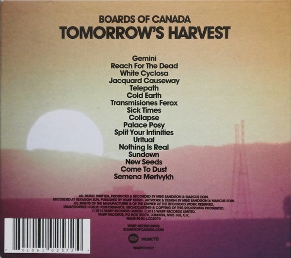 Boards Of Canada : Tomorrow's Harvest (CD, Album, RP, Dig)