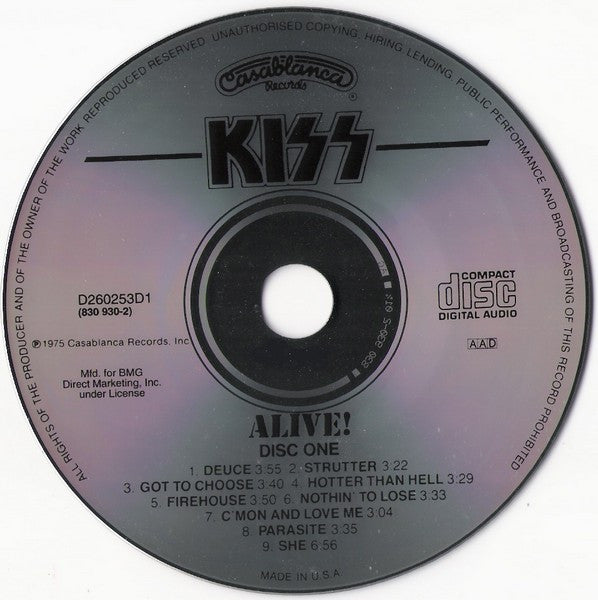 Kiss : Alive! (2xCD, Album, Club, RE, BMG)
