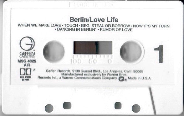 Berlin : Love Life (Cass, Album, AR,)