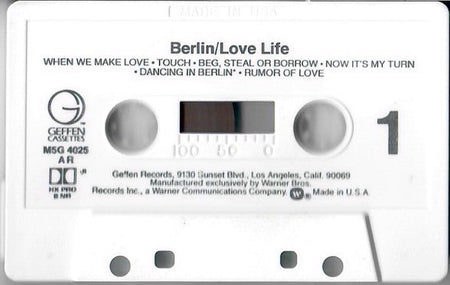 Berlin : Love Life (Cass, Album, AR,)